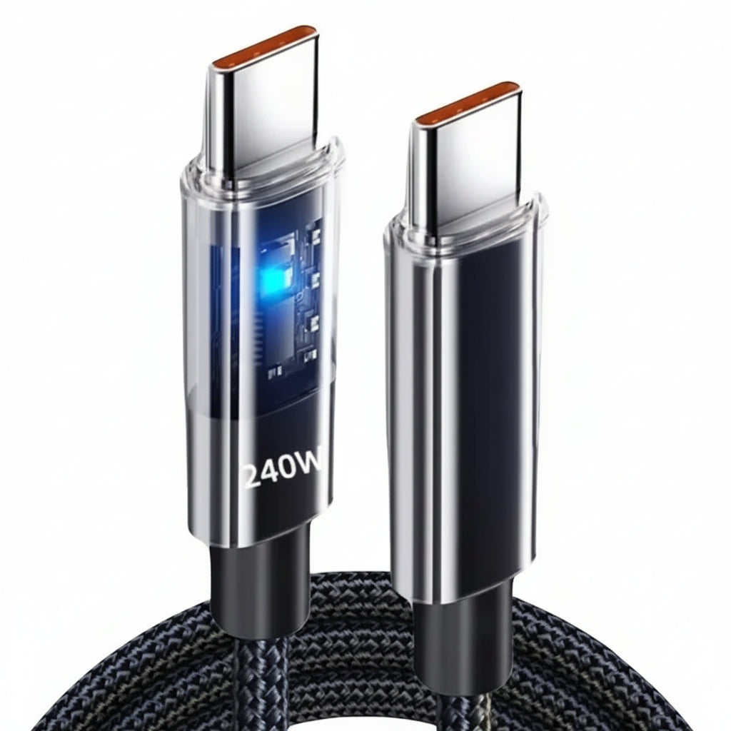 240W Braided USB-C Fast Charging Cable