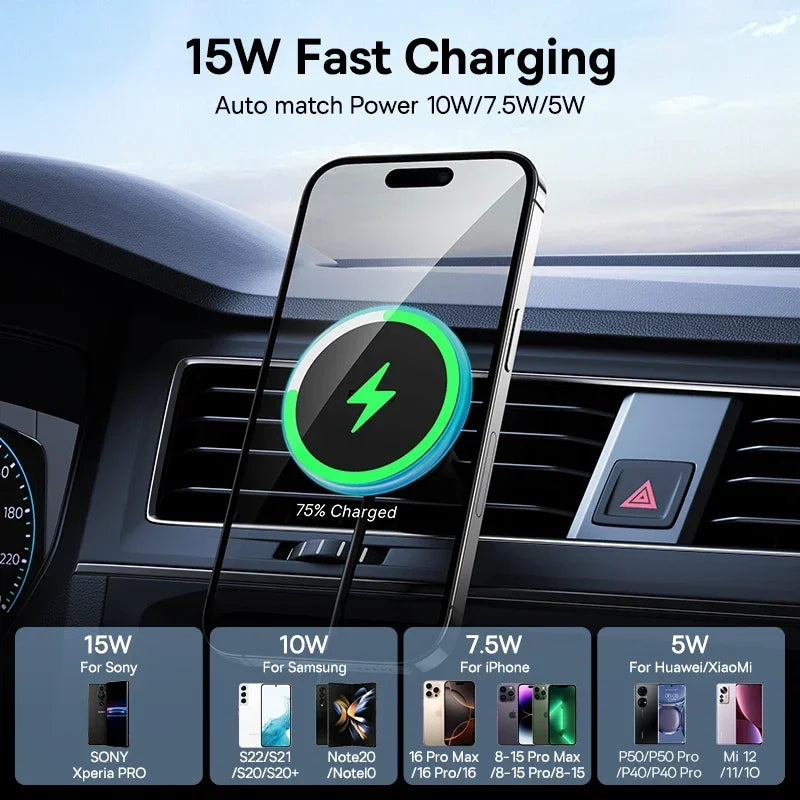 Magnetic Wireless Car Charger 15W