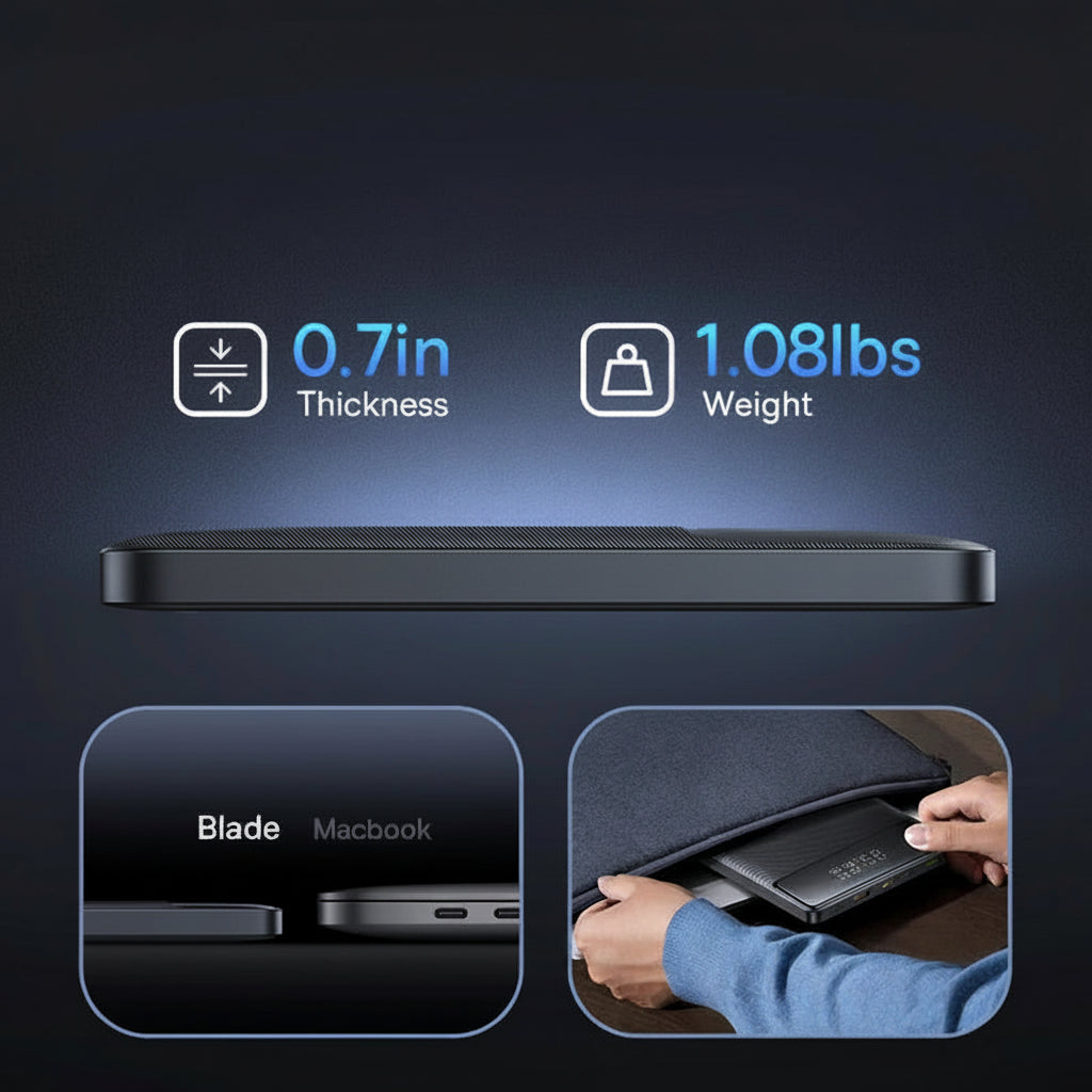 100W Slim Power Bank — 20000mAh with Digital Display