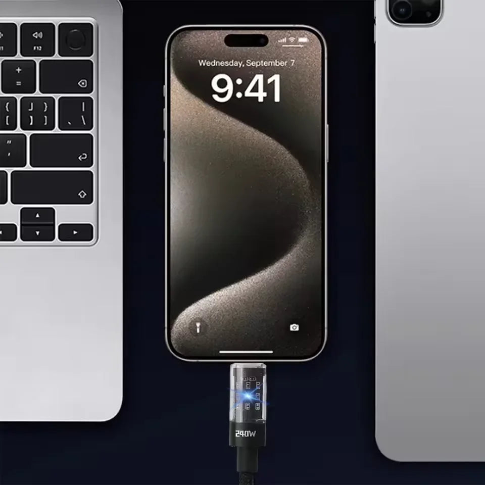 240W Braided USB-C Fast Charging Cable